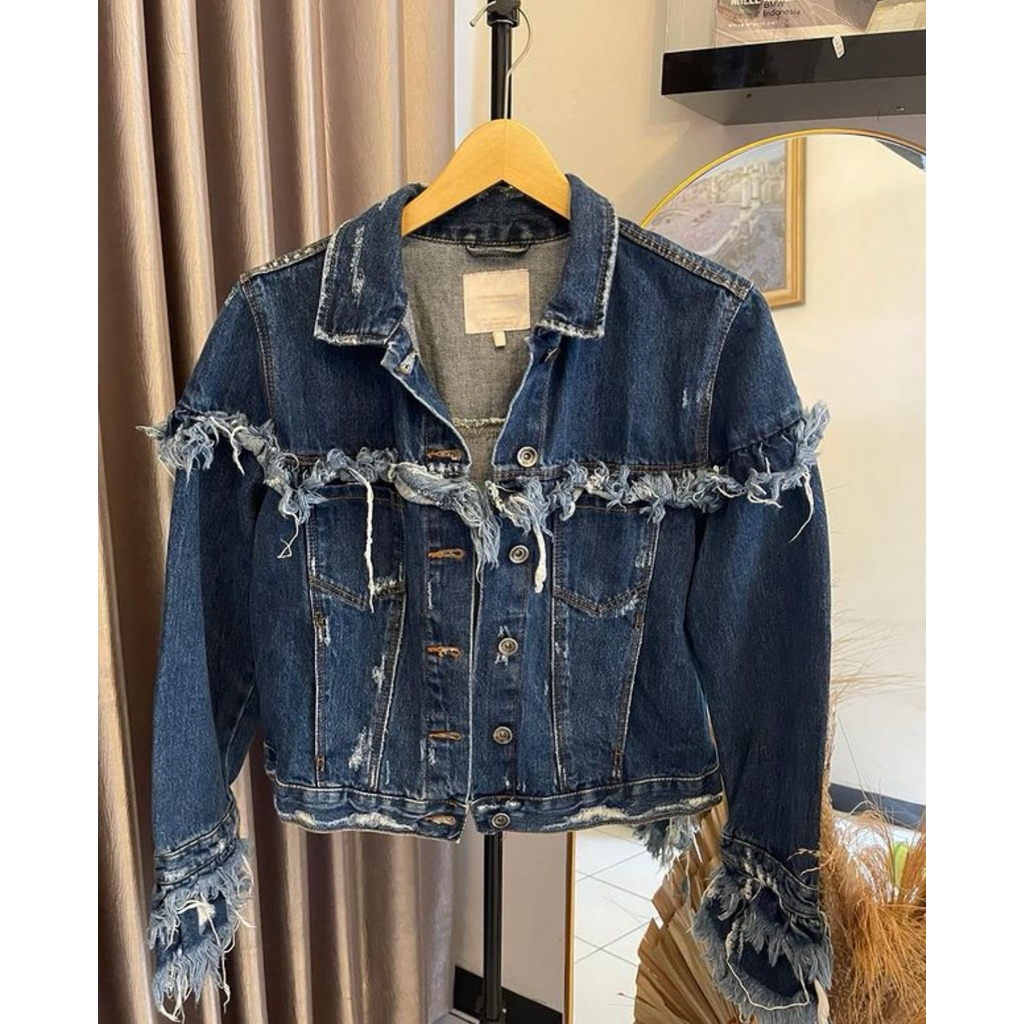 Zara Fringe Denim Jacket