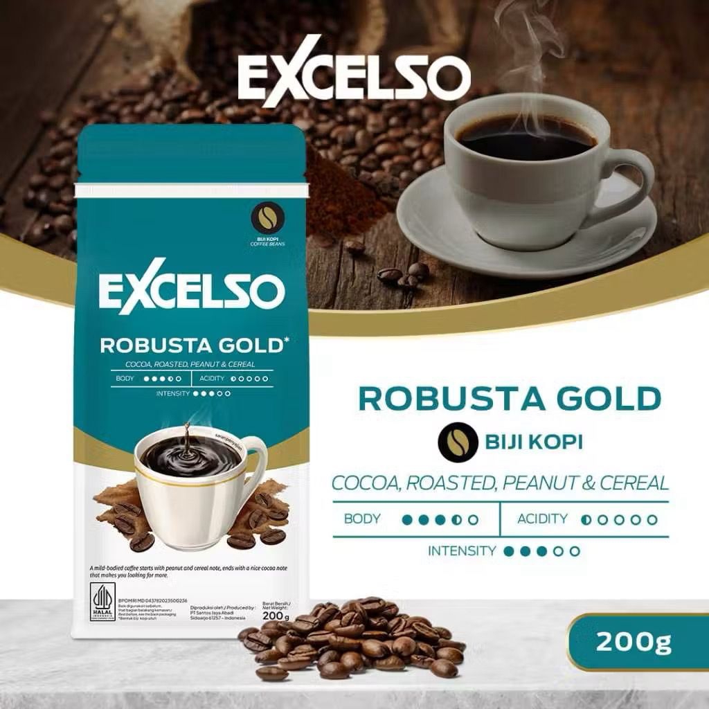 EXCELSO Kopi Biji ROBUSTA GOLD 200g