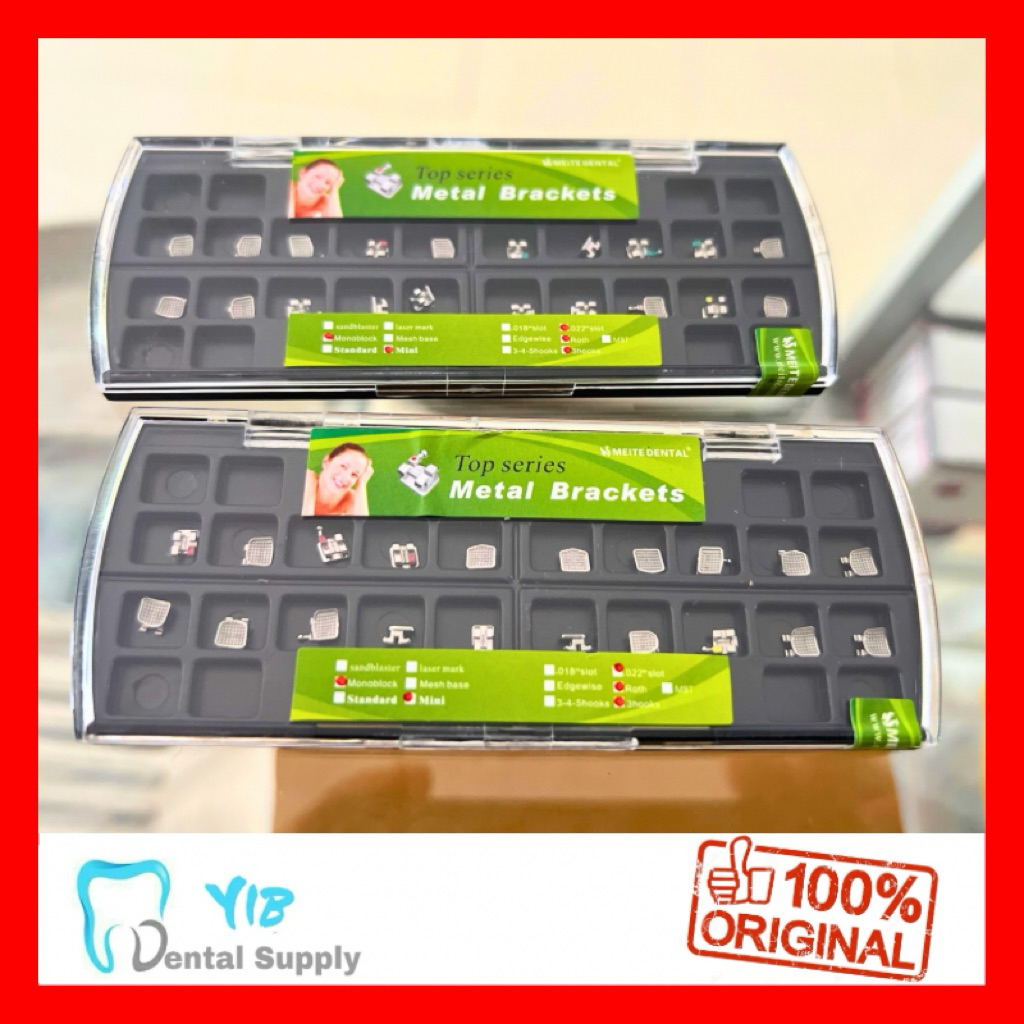 BRACKET BEHEL GIGI METAL MINI ROTH 022 WITH HOOK 345 TOP SERIES BOX HIJAU / Kawat Dental Comfort Usa