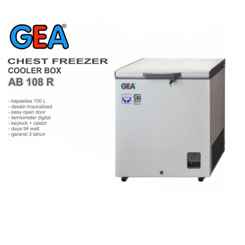 BOX FREEZER GEA 100LITER AB-108R CHEST FREEZER GEA 100L AB 108