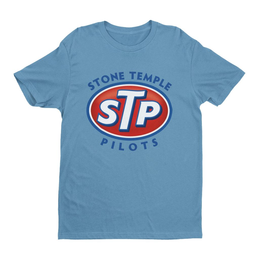 Kaos Vintage Retro Stone Temple Pilots Band Carolina Blue