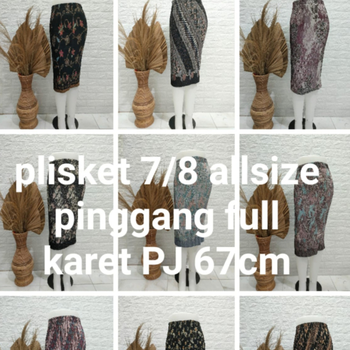 Dshop (BISA COD)ROK PLISKET 7/8 BATIK /BAWAHAN KEBAYA BERMACAM -MACAM MOTIF ALLSIZE MUAT DARI SIZE  