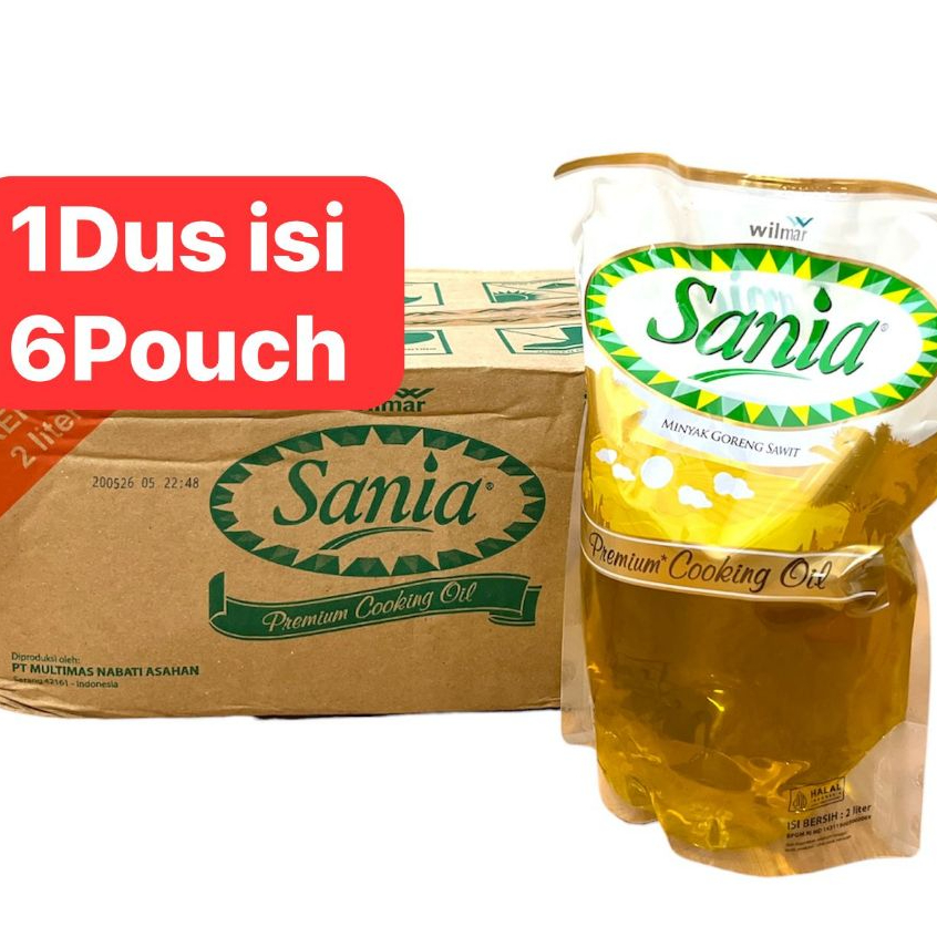 PROMO 1 Dus Sania Minyak Goreng Sawit 2 L Paket 6 PCS