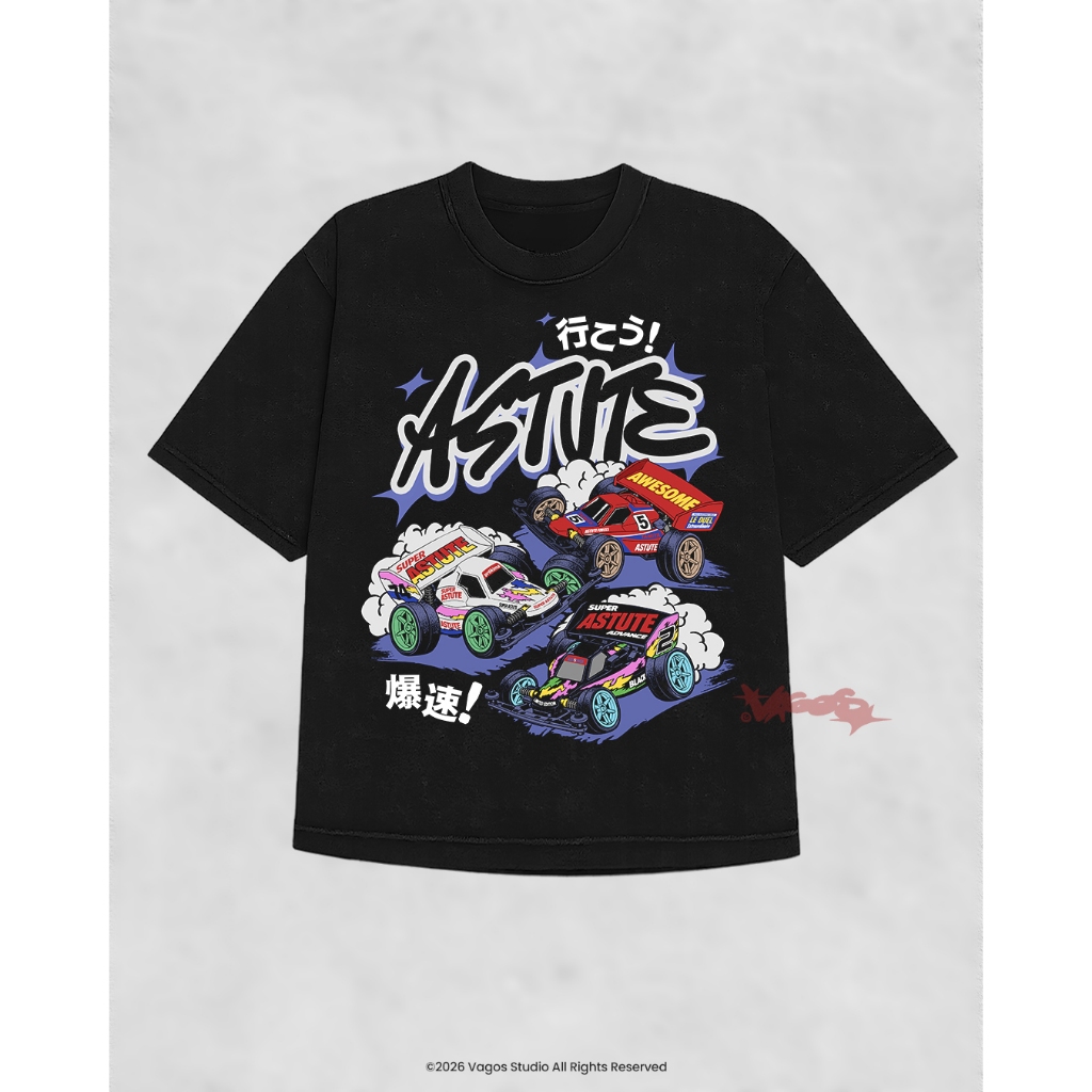 SUPER ASTUTE JR AWESOME ADVANCE Desain kaos mini 4wd tamiya komunitas team club jasa ilustrasi illus