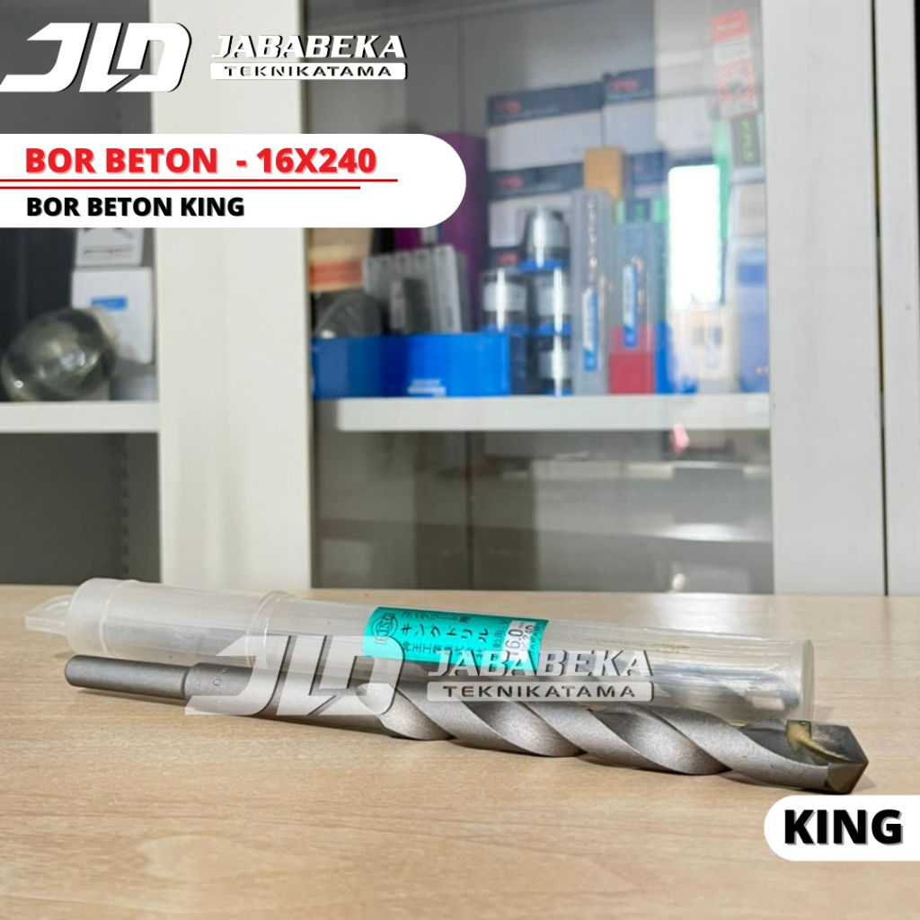 KING Concrete Mata Bor Beton 16mm 16.0 mm Drill Beton / Tembok 16x240 mm Panjang Made In Japan Origi