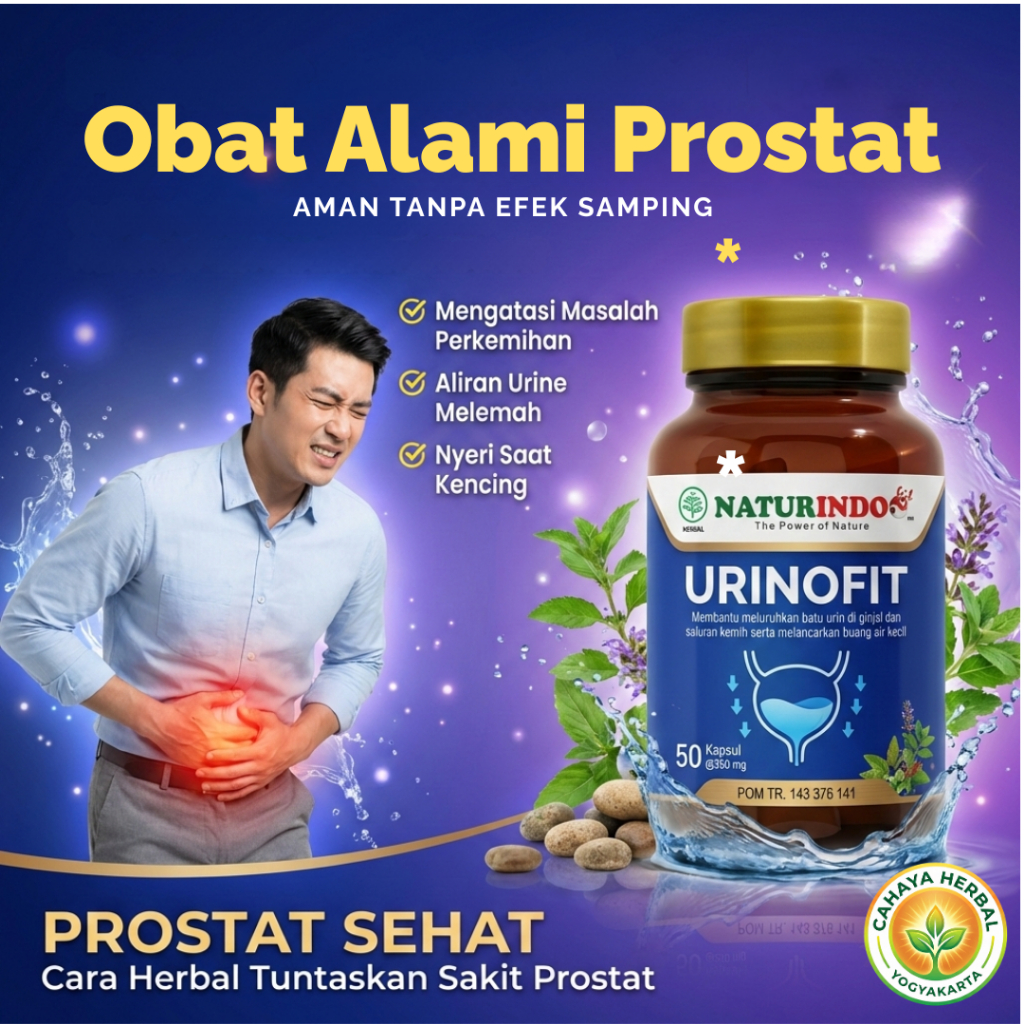 Obat Herbal Prostat Alami Prostatitis Bengkak Nyeri Susah Kencing Kanker Prostat ISK Urinofit