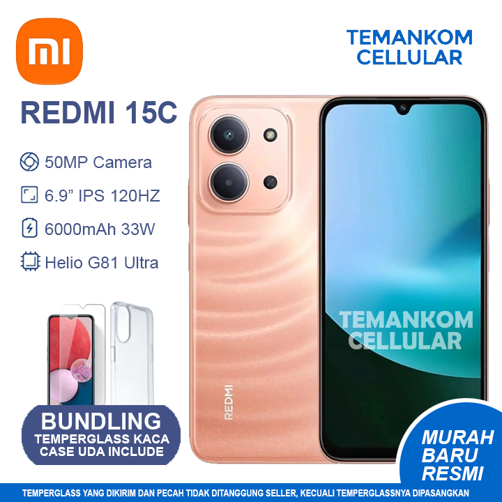 Redmi 15C 12GB RAM 6/128 6GB 128GB  Redmi 15 C GARANSI RESMI Indonesia