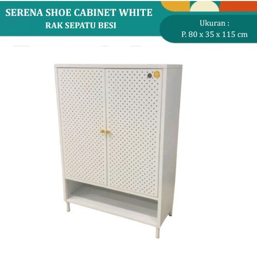 Rak Sepatu Besi Modern SERENA  / Rak Sepatu Besi Minimalis 2 Pintu