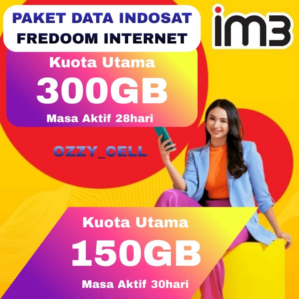 PAKET DATA INDOSAT FREDOOM INTERNET 300GB 150GB 100GB | FULL NASIONAL PROMO
