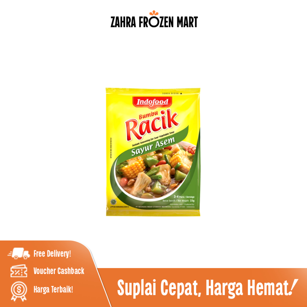 Indofood Racik Bumbu Sayur Asem 33gr - Zahra Frozen Mart