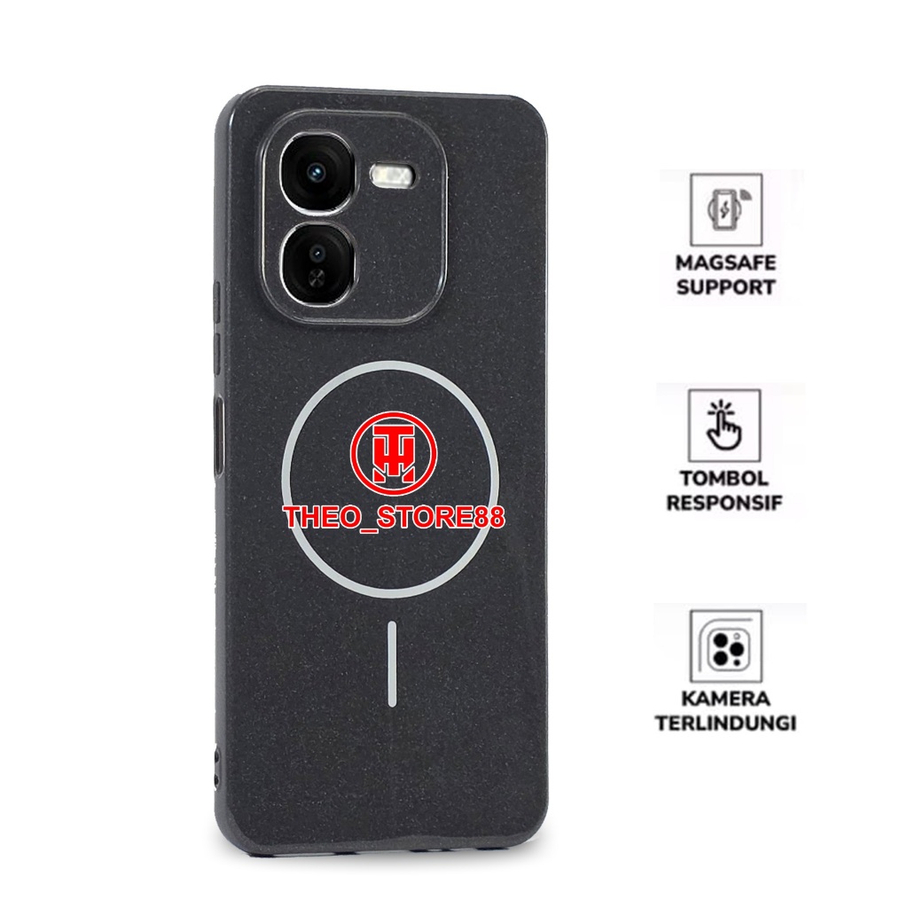 CASE IQOO 13 IQOO Z9 5G IQOO Z9X IQOO Z10R IQOO Z10 LITE CASE MAGSAFE BLACK GLOSSY MAGNETIC MAGSAFE 