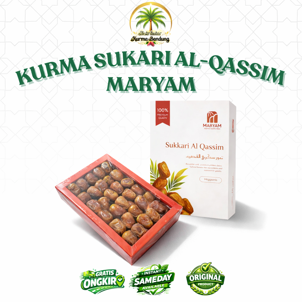 Kurma Sukari Jumbo High Quality Premium / Kurma Sukari Maryam Asli Al-Qasim 1KG