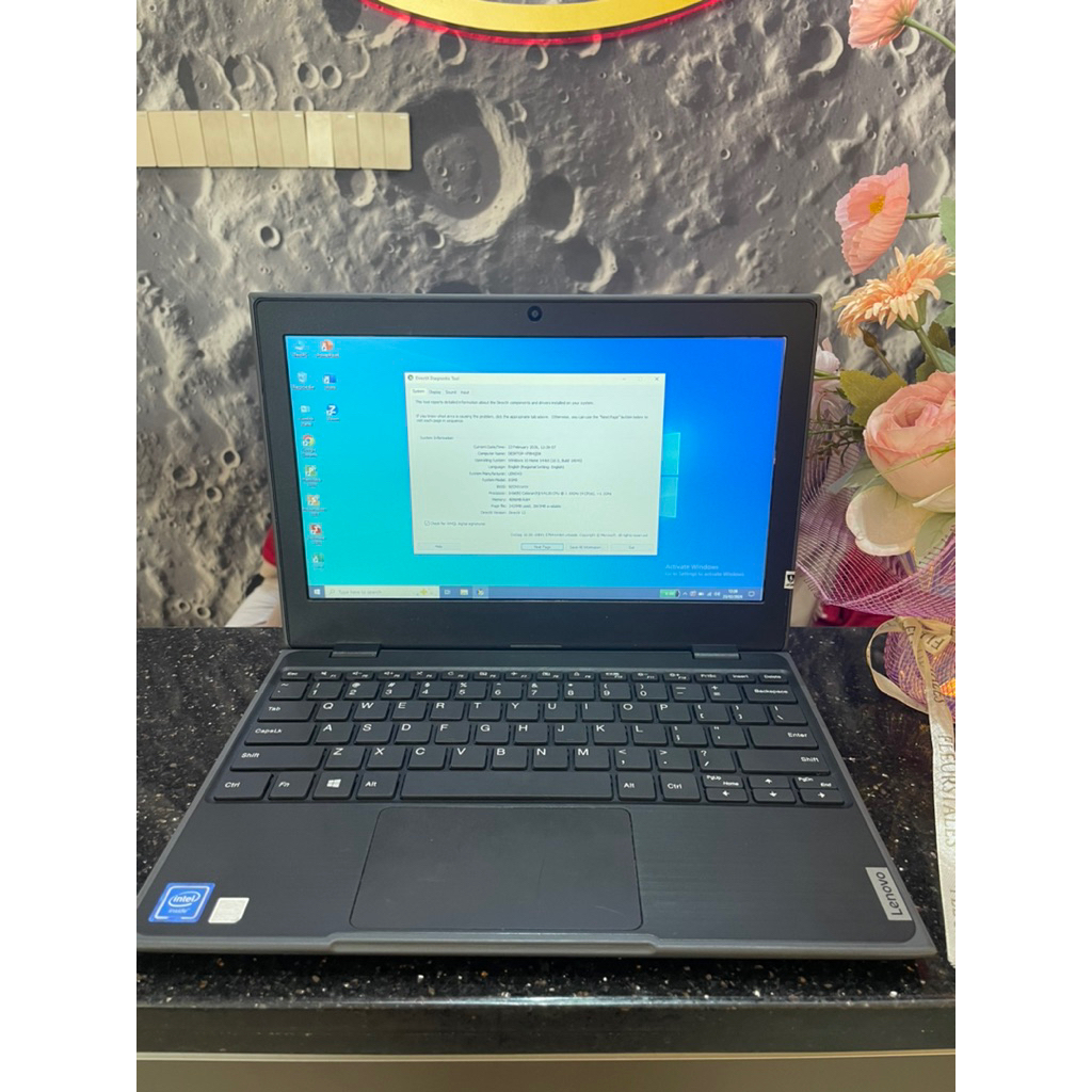 LENOVO 100E 2ND SECOND LAPTOP SECOND, INTEL CELERON N4120, SSD 128GB, RAM 4GB, 11.6" HD