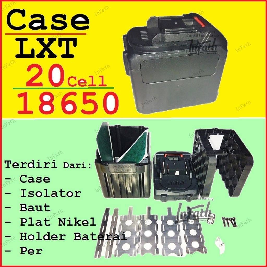 InFath - Case LXT 20Cell 20 30 Cell batre baterai BMS 3 5 MOSFET cover housing box case wadah tempat