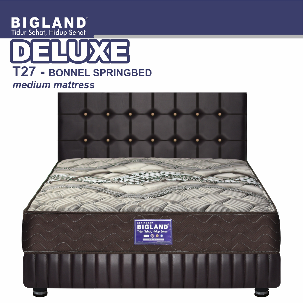 BIGLAND (Official Surabaya) - Bigland DELUXE - Kasur Springbed dengan per Bonnel  - Tinggi 27 CM
