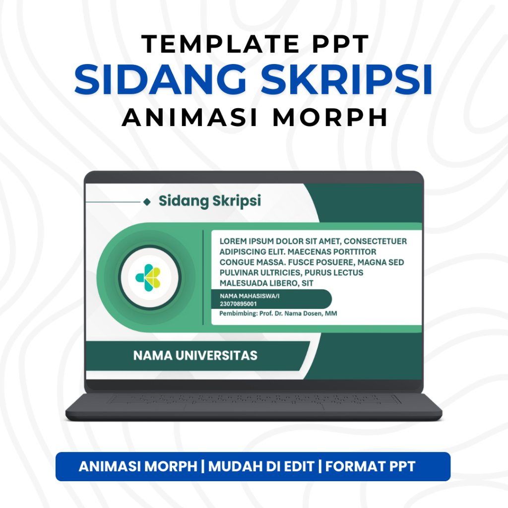 Template PPT Premium SIDANG - Animasi Morph, Animasi Bergerak untuk Seminar & Sidang | PPT 17