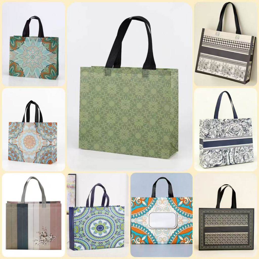 Bagus Bag Jakarta-Tas Spunbond Batik Hijau - Tas Spunbond Besar - Tas Belanja - Goodie Bag