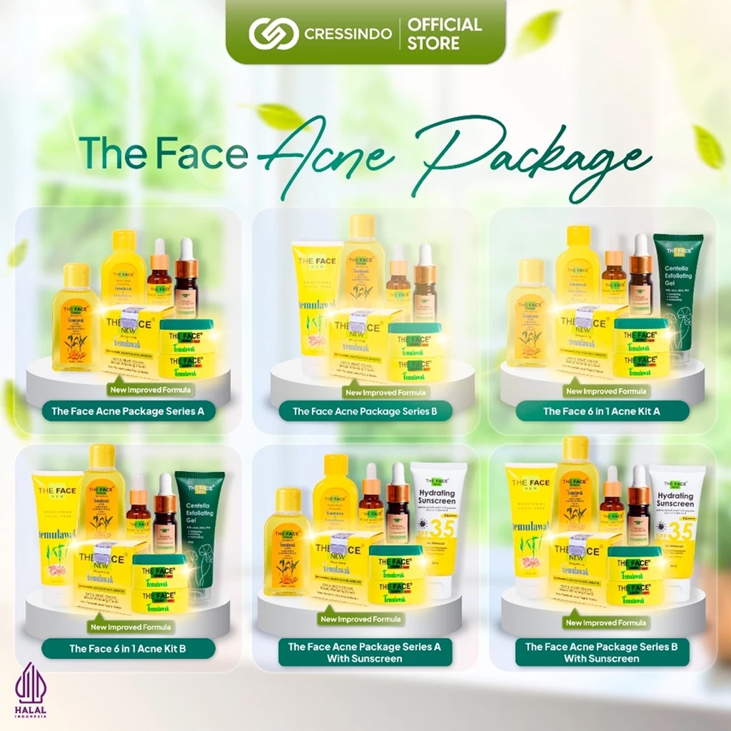 [BPOM] THE FACE Temulawak Acne Package - Paket Perawatan Wajah