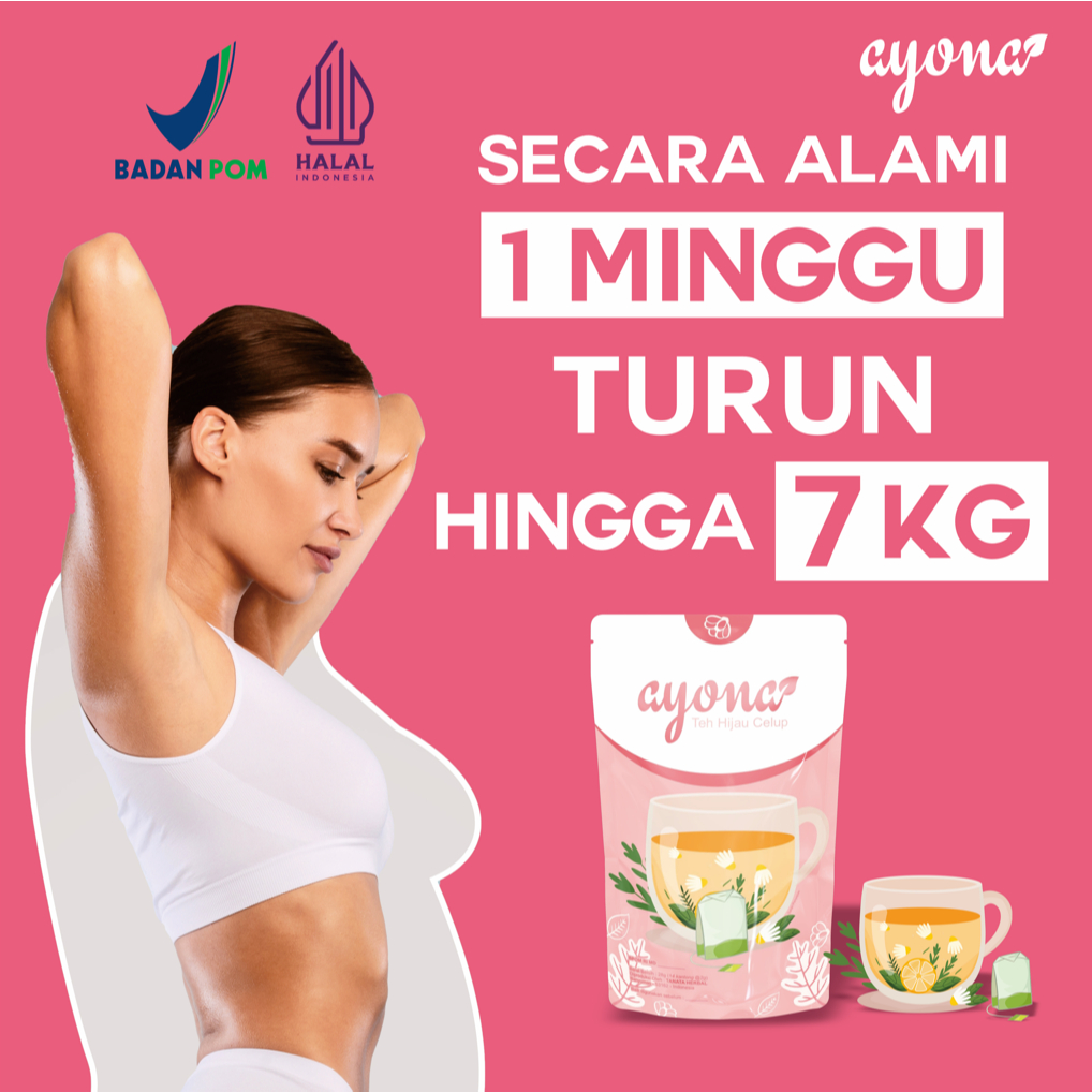 Ayona Teh Hijau Diet Pelangsing Herbal – Turunkan Berat Badan & Hilangkan Perut Buncit
