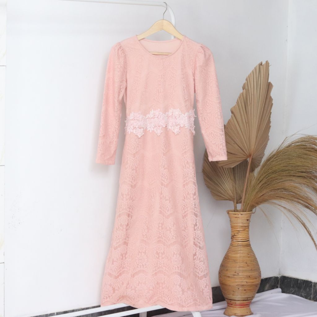 FASHION MUSLIM WANITA DRESS GAMIS BRUKAT