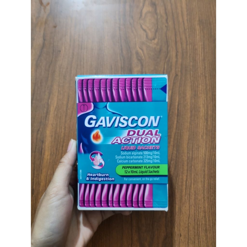 Gaviscon Dual Action Rasa Peppermint isi 12 Sachet