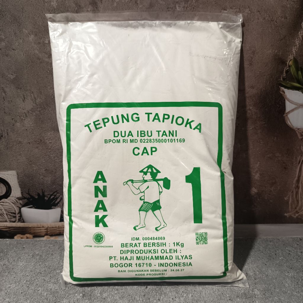 Tepung Tapioka Dua Ibu Tani cap anak 1 kemasan 1 kg