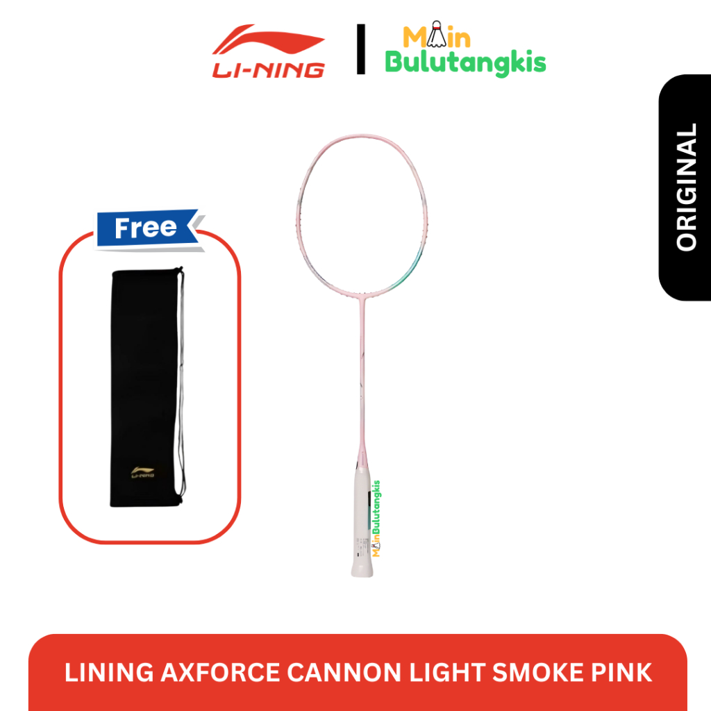 Raket Badminton Lining Axforce Cannon Smoke Pink Original