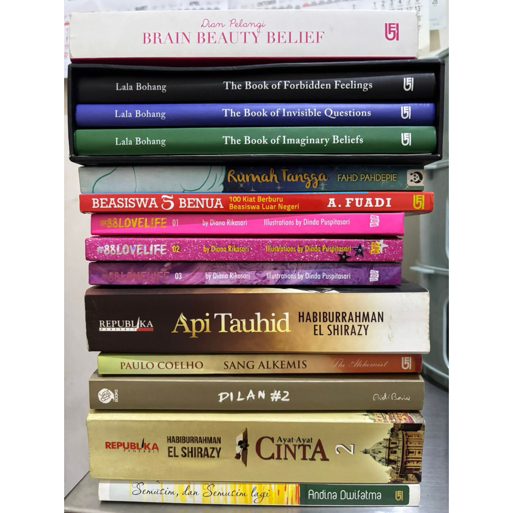 Preloved Novel Murah Dilan #2, Beasiswa 5 Benua, Sang Alkemis, Ayat ayat Cinta 2, #88LoveLife, Brian