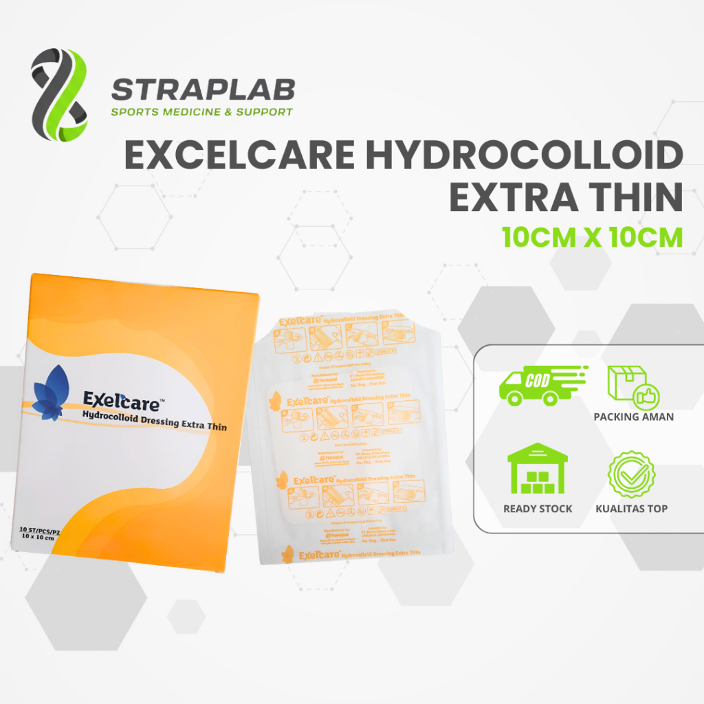 Exelcare Hydrocolloid Dressing Extra Thin 10x10 (Harga 1 box)
