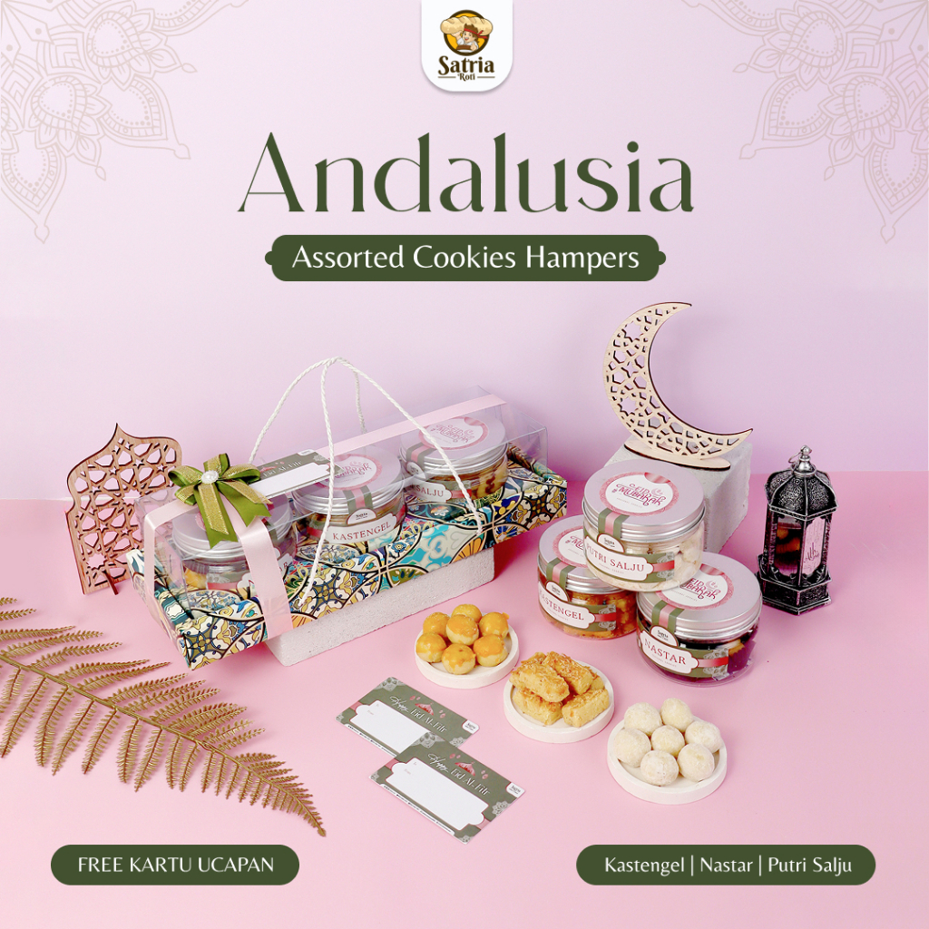 [SATRIA ROTI] Andalusia Assorted Cookies Hampers Lebaran / Hampers Kue Kering / Parcel Idul Fitri / 