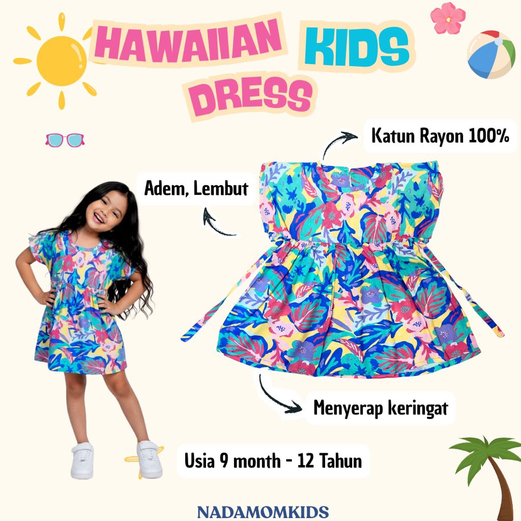 DRESS ANAK DASTER RAYON ANAK ROK ANAK PAKAIAN ANAK PEREMPUAN DRESS RAYON ANAK DRESS PANTAI ROK PANTA