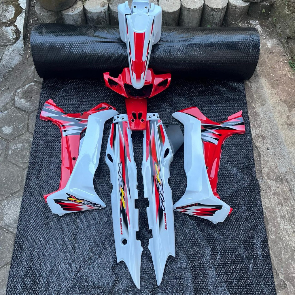 body set fiz r milenium merah putih set triping
