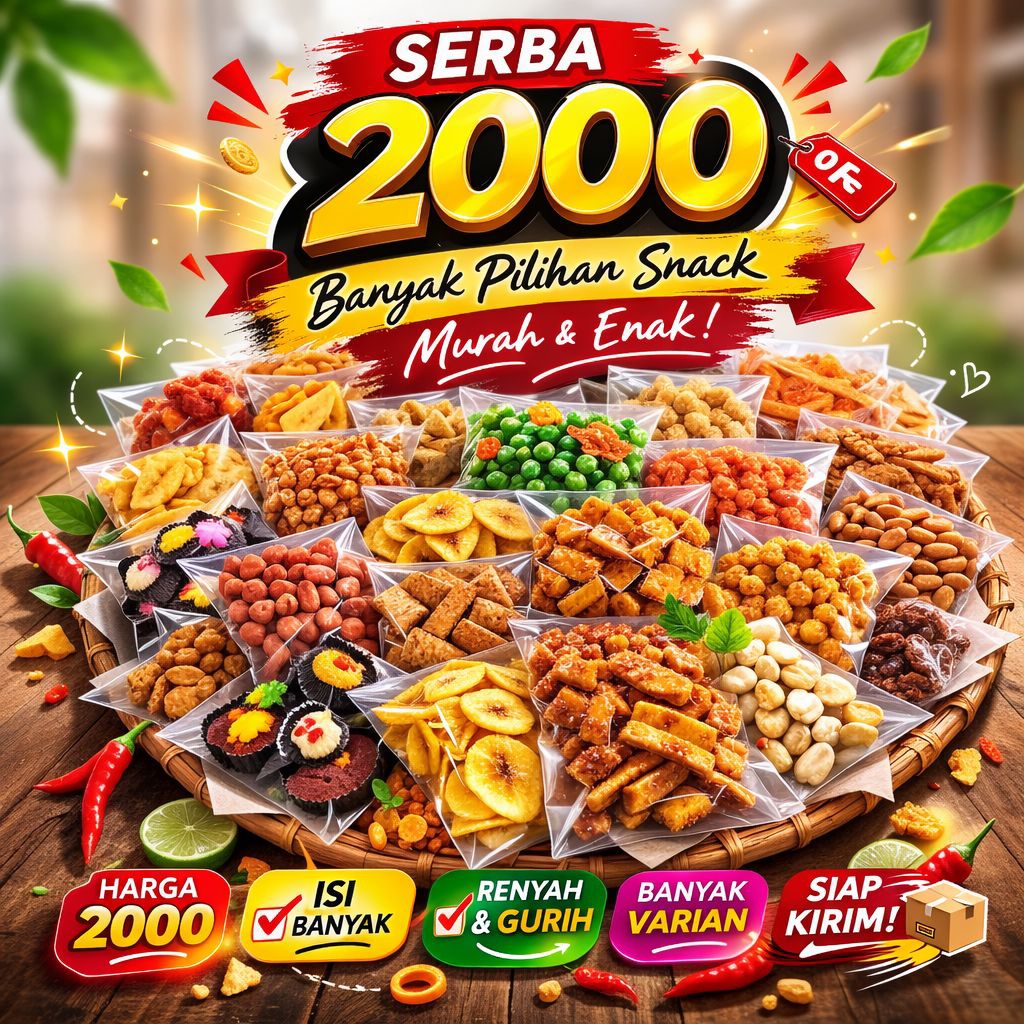 Snack Serba 2000 Aneka Jajanan 2 Ribuan Snack Murah Kemasan Mini Snack Gareng