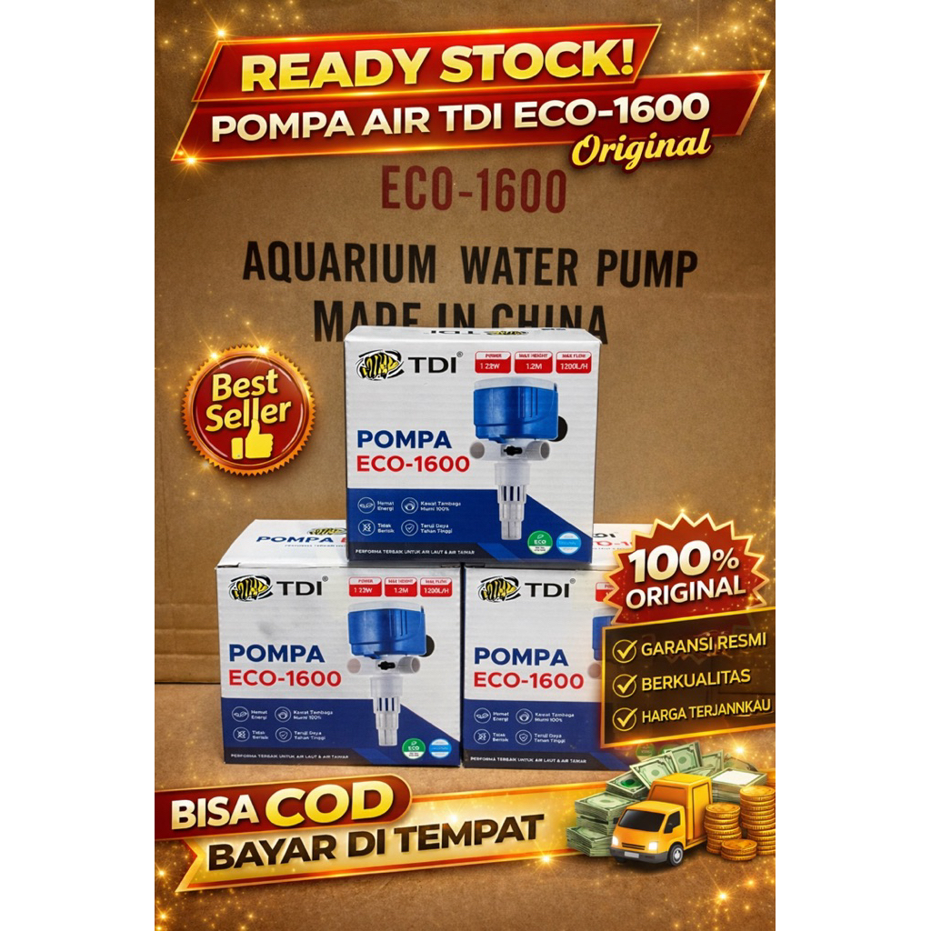 Pompa celup aquarium TDI ECO 1600 Pompa 1200 Liter/jam