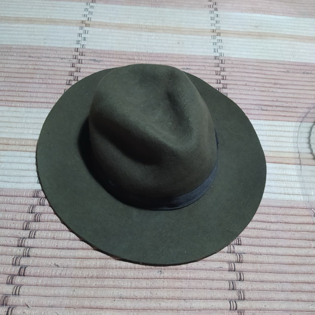 Classic  Laken Lebar Fedora Topi Second