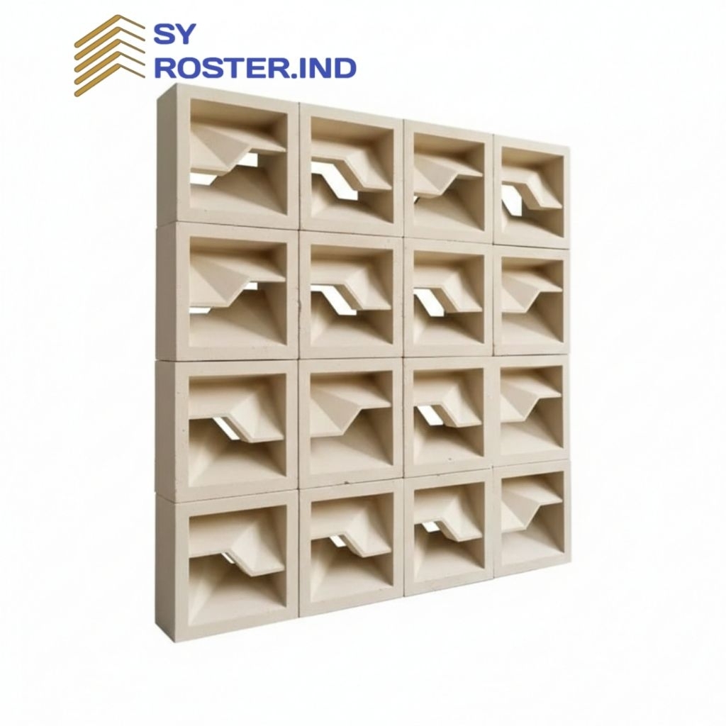 Rooster minimalis /roster beton anti tapias dua sisi