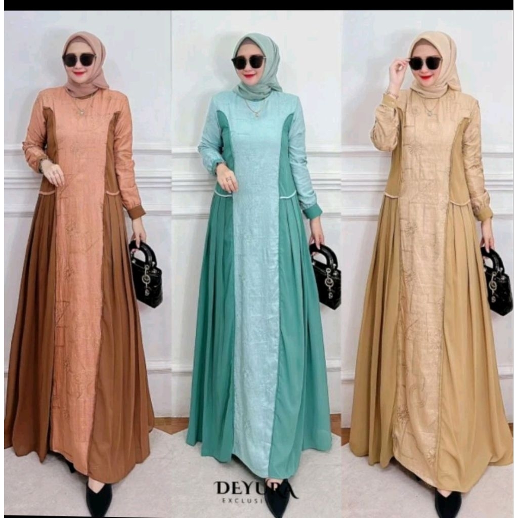 alisya dres by Deyura gamis terbaru deyura gamis lebaran mewah