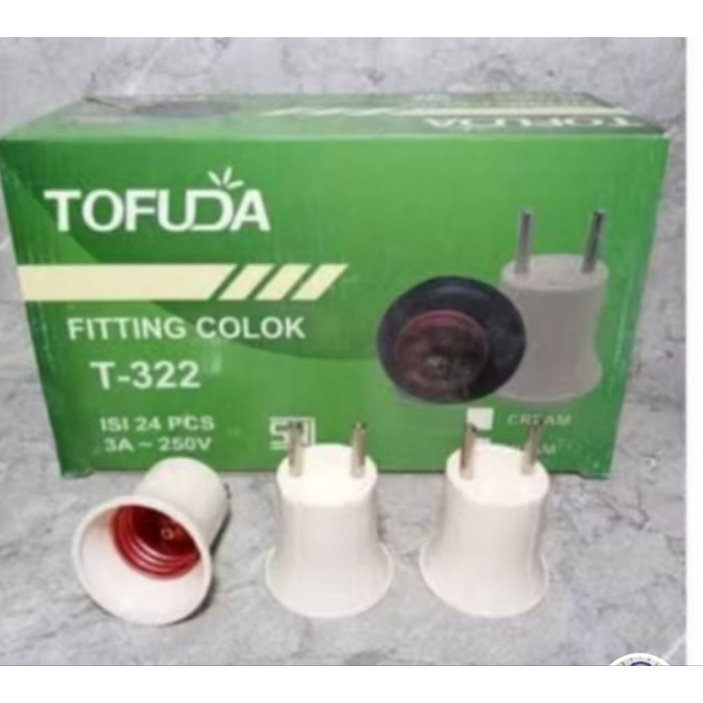 TOFUDA Fiting lampu colok Fiting colok