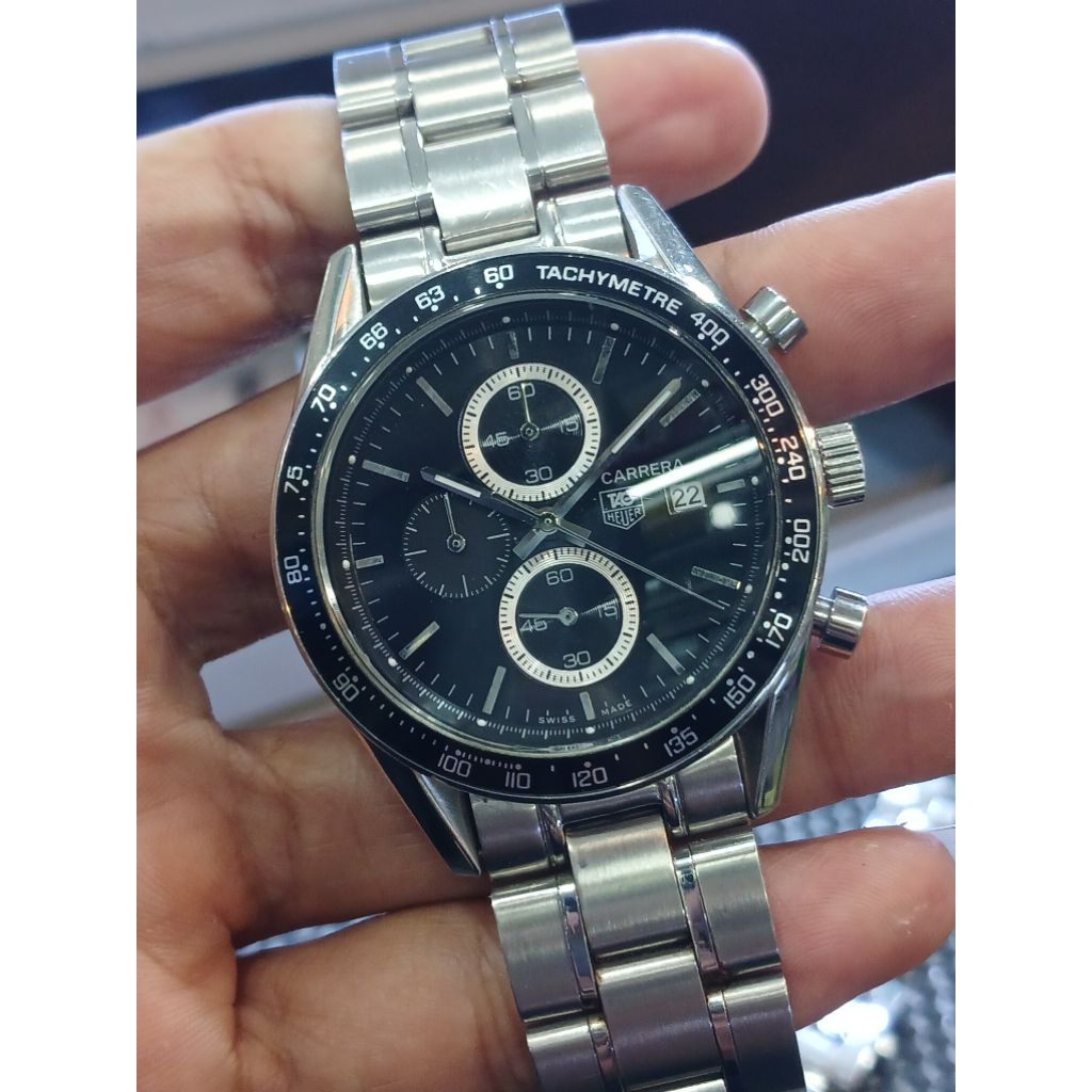 jam tag haeur carrera crono  quartz  rantai.