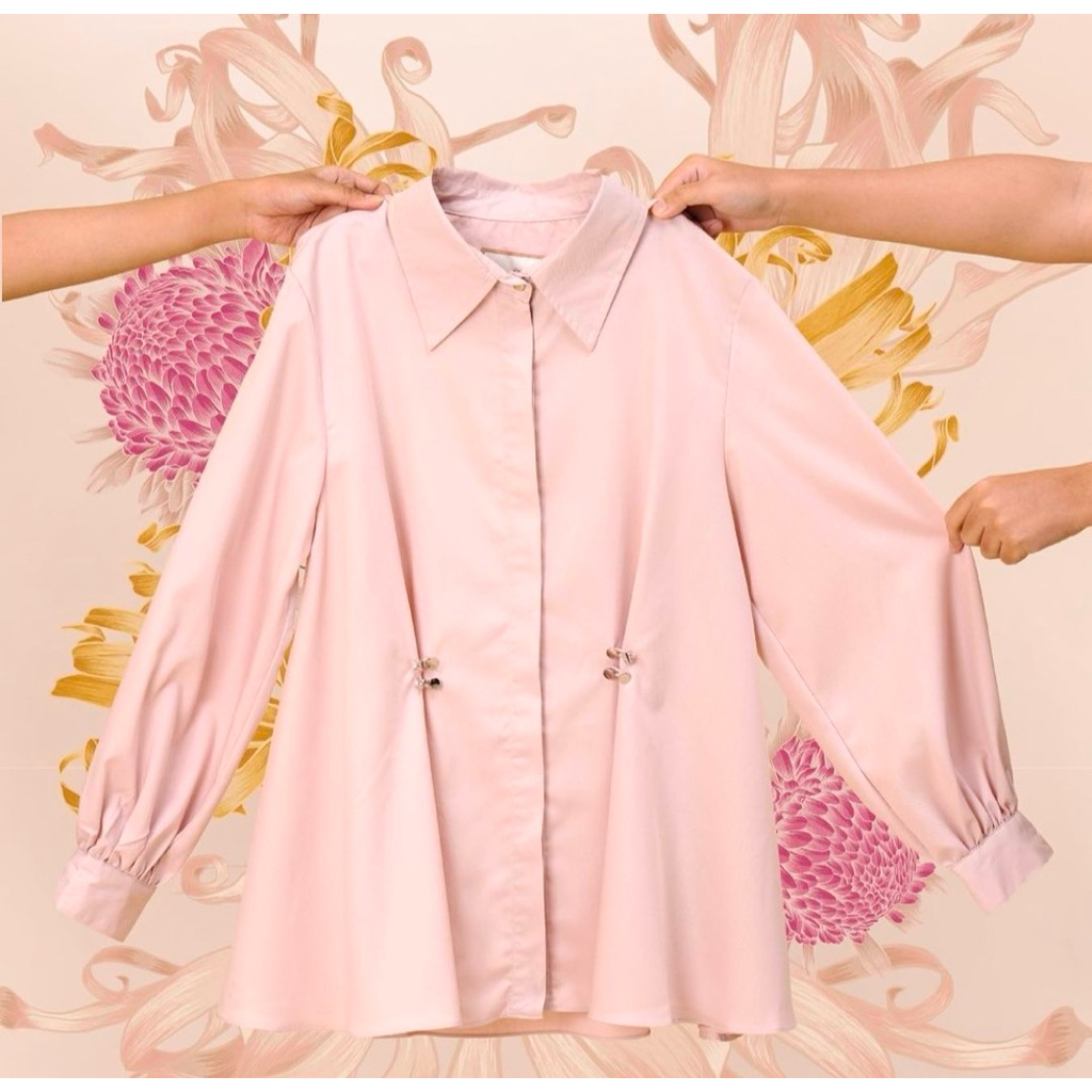 Wearing Klamby Camille Shirt pink