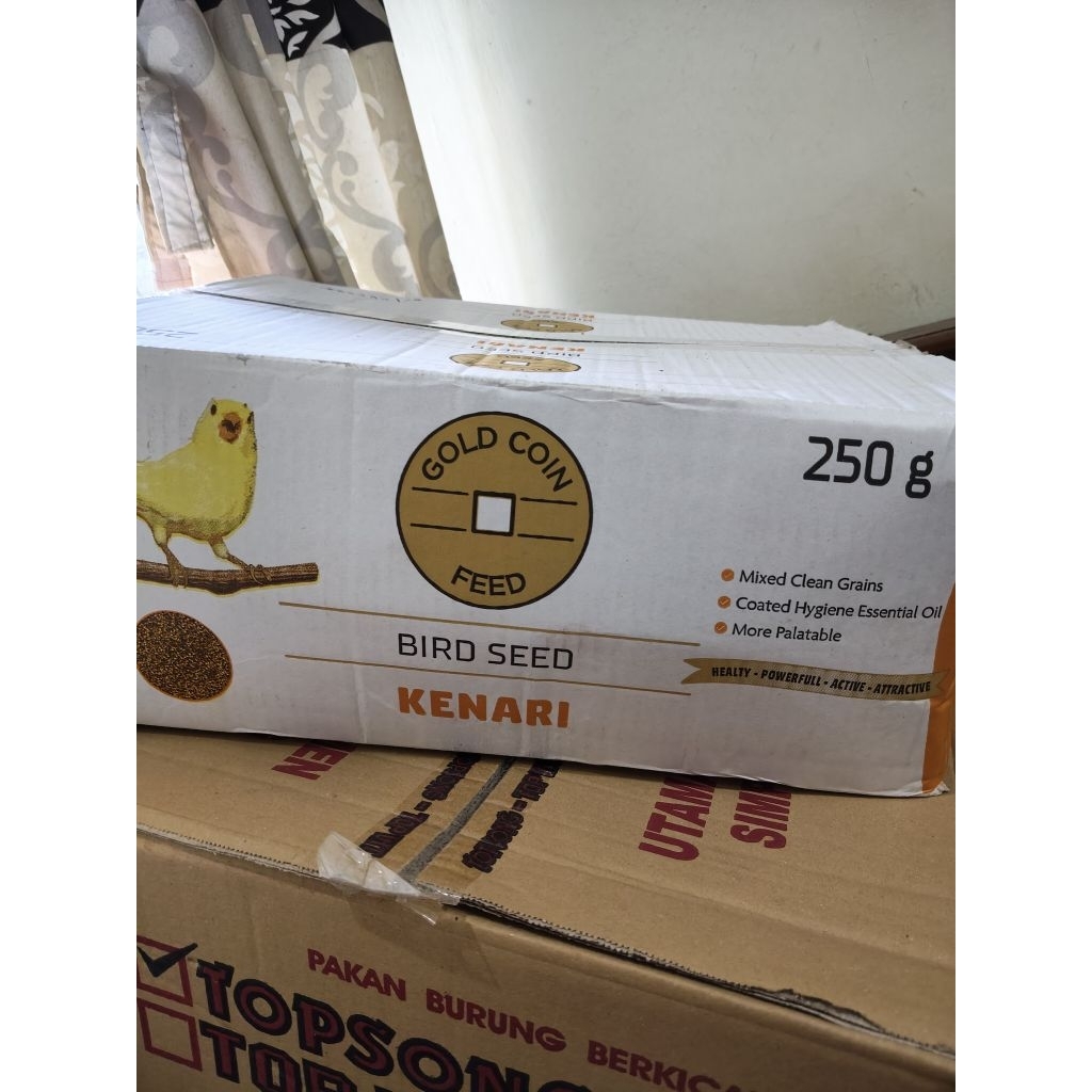 1Dus Pakan Burung kenari Goldcoin Makanan Burung kenari Gold Coin Isi 40