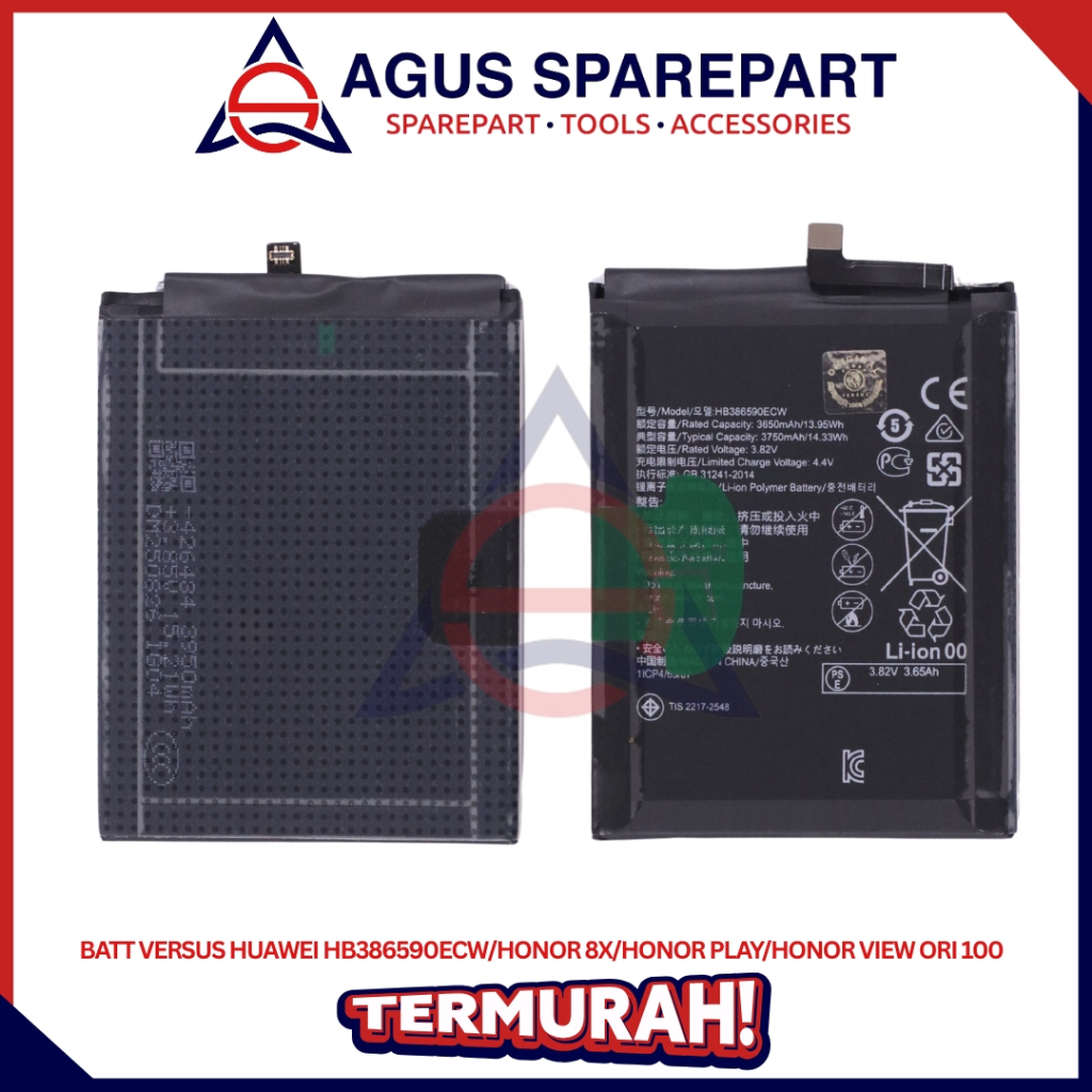 BATERAI HB386590ECW / HONOR 8X / HONOR PLAY / HONOR VIEW ORI / BATRE / BATTERE / BATTERY