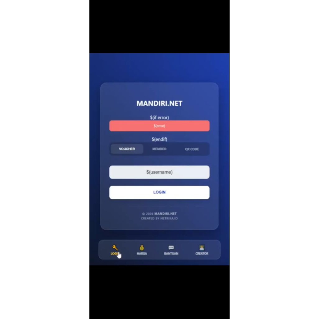 Login Hotspot Premium | Full Menu