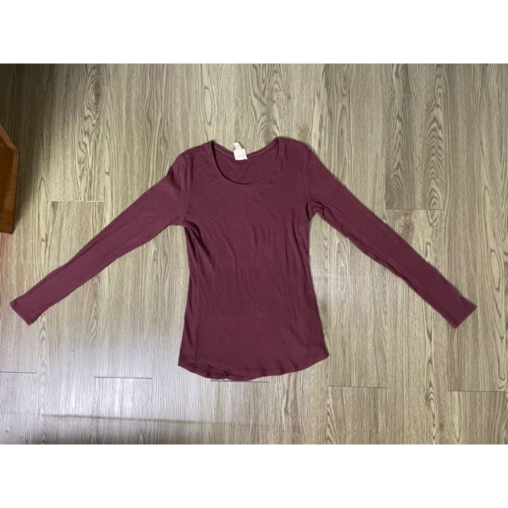 (PL pribadi) longsleeve hnm knit maroon