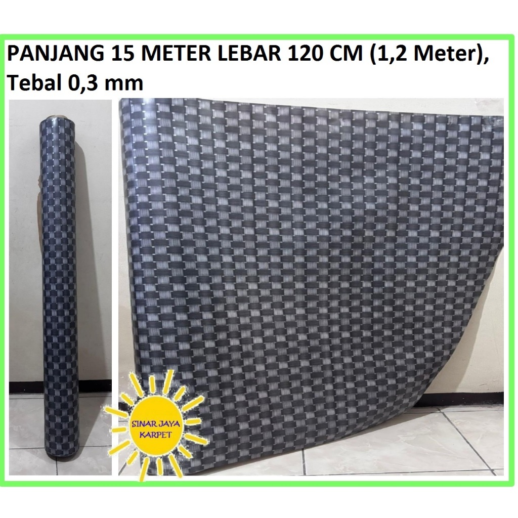 Karpet Lantai Plastik Vinyl 1 ROLL Panjang 15 Meter Lebar 1.2m MOTIF PINK POLOS (SESUAI GAMBAR)