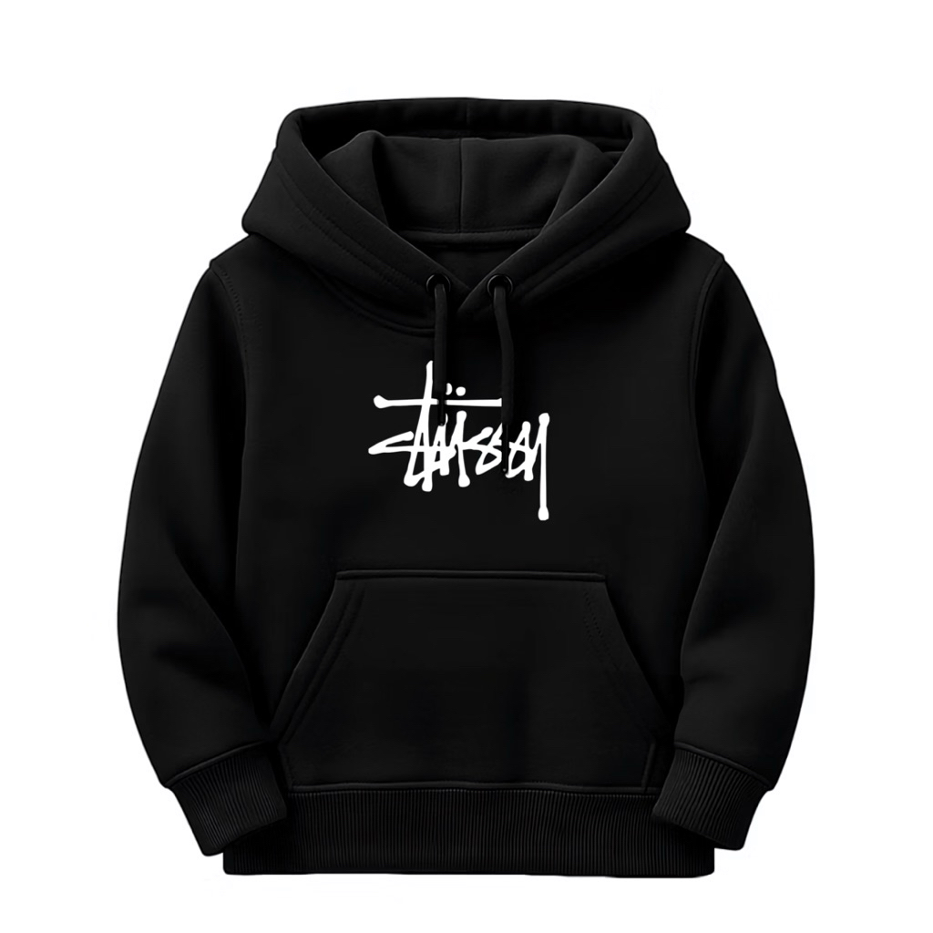 Jaket Hoodie Anak Laki-laki Perempuan STUSSY - Sweater Anak Usia 2-12 Tahun Termurah