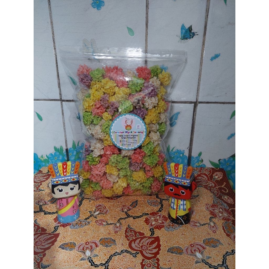Rengginang mini rainbow 550 gr