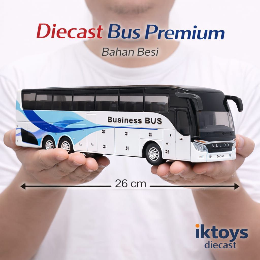diecast miniatur bus transjakarta bis besi