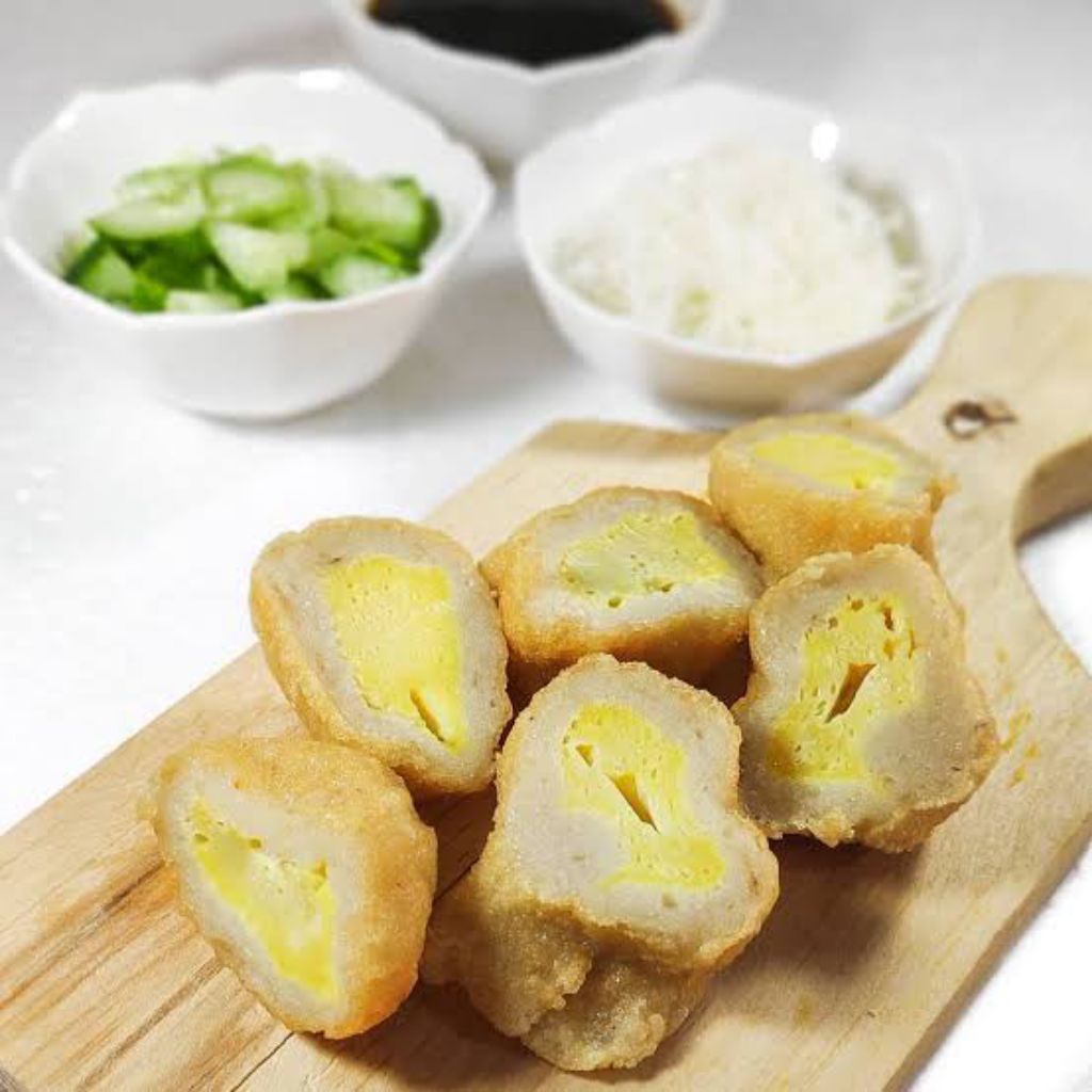 Empek Empek Dos Ikan Kakap/Tenggiri 20 Pcs Lenjer + Kapal Selam Kuah Cuko Pedas Kental 100 ml Cemila