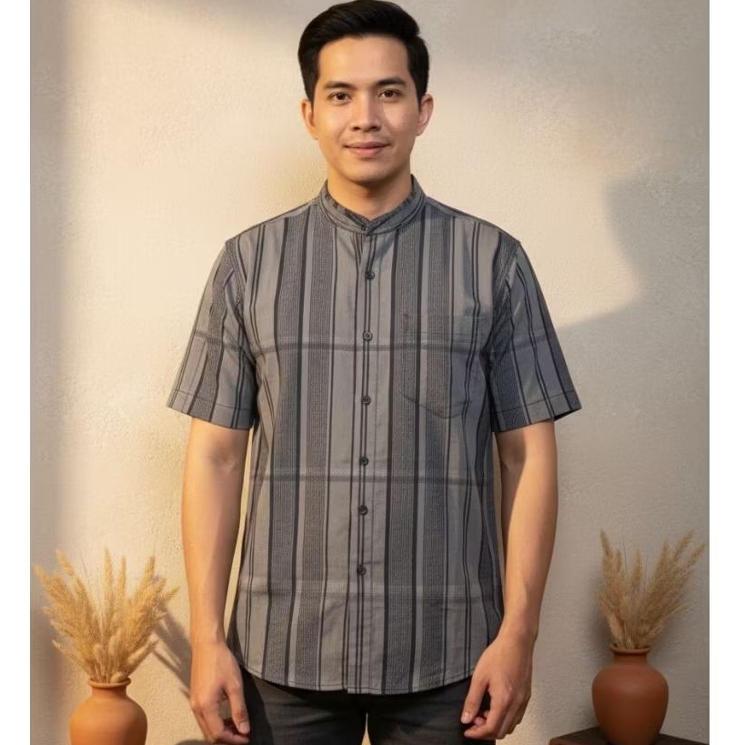 Koko Pria CRESSIDA Moslem Wear Lengan Pendek Slim Fit – Size L